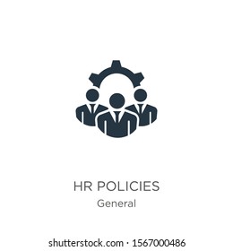 Hr policies icon vector. Trendy flat hr policies icon from general collection isolated on white background. Vector illustration can be used for web and mobile graphic design, logo, eps10