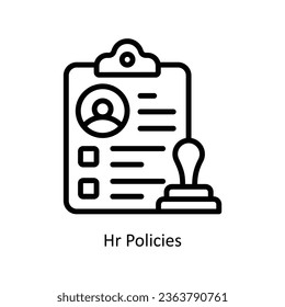 Hr Policies vector  outline Icon Design illustration. Human Resources Symbol on White background EPS 10 File 