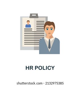 Hr Policy flat icon. Colored element sign from recruitment collection. Flat Hr Policy icon sign for web design, infographics and more.