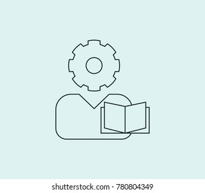 Hr policy icon line isolated on clean background. Guide concept drawing icon line in modern style. Vector illustration for your web site mobile logo app UI design.