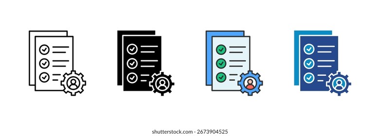 Conjunto De Iconos De Directiva De Recursos Humanos Colección De Estilo Múltiple