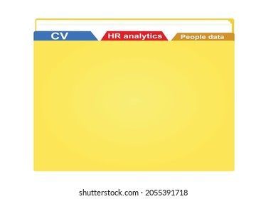 HR portfolio folder. vector illustration
