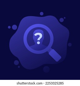 Icono de RR. HH. y reclutamiento, diseño vectorial