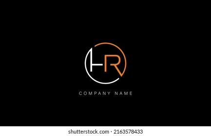 HR, RH Alphabet Letters Logo Monogram