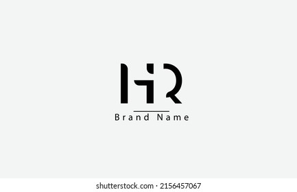 HR RH H R abstract vector log monogram template