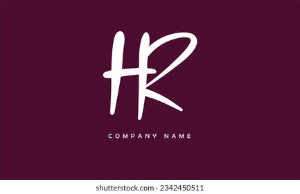 HR RH H R Abstract Letters Logo Monogram