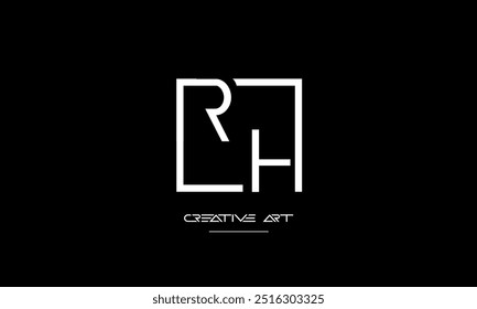 HR, RH, H, R abstract letters logo monogram