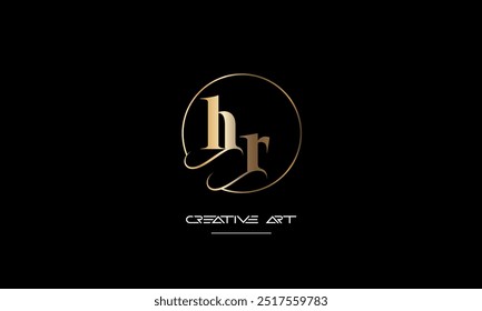 HR, RH, H, R abstract letters logo monogram