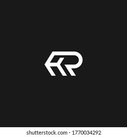 HR or RH letter designs with different colors and black or white backgrounds