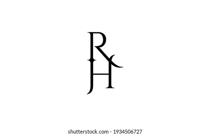 HR RH letter elephent logo design