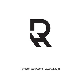 HR And RH Letter Logo And Icon Design Vector Template.