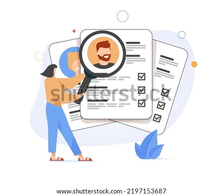 HR service abstract concept vector illustration set. Apply for job, job seekers, career advice, hiring, start career, search for work, employee profile, corporate website, menu bar abstract metaphor.