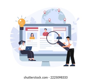 HR service concept. Vector illustration.