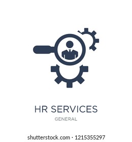 hr services icon. Trendy flat vector hr services icon on white background from general collection, vector illustration can be use for web and mobile, eps10