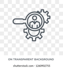 hr services icon. Trendy flat vector hr services icon on transparent background from general  collection. High quality filled hr services symbol use for web and mobile