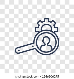 hr services icon. Trendy linear hr services logo concept on transparent background from General  collection