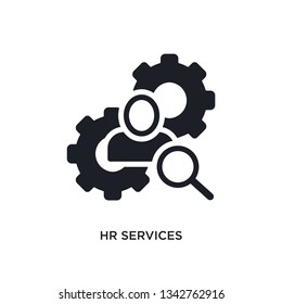 hr services isolated icon. simple element illustration from general-1 concept icons. hr services editable logo sign symbol design on white background. can be use for web and mobile