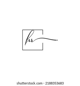 Logo-Konzept von HR in hochwertigem professionellem Design, das gut in allen Printmedien drucken kann