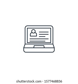 hr software creative icon. line multicolored illustration. From Human Resources icons collection. Isolated hr software sign on white background