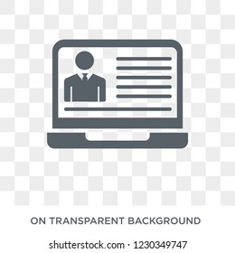 hr software icon. Trendy flat vector hr software icon on transparent background from general  collection. 