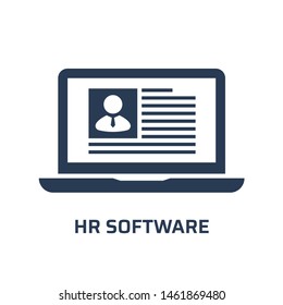 HR software icon. Trendy flat vector hr software icon on white background from general collection, vector illustration can be use for web and mobile, eps10
