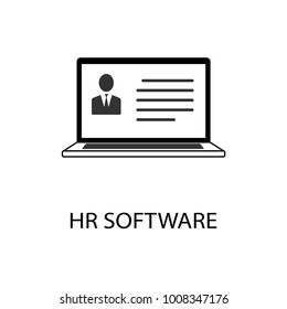 Hr Software Vector Icon. Simple Element Illustration.