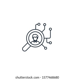 hr solutions creative icon. line multicolored illustration. From Human Resources icons collection. Isolated hr solutions sign on white background