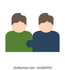 hr solutions flat vector color icon