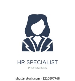 HR Specialist icon. Trendy flat vector HR Specialist icon on white background from Professions collection, vector illustration can be use for web and mobile, eps10