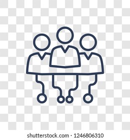 hr strategy icon. Trendy linear hr strategy logo concept on transparent background from General  collection