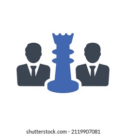 Icono de estrategia de recursos humanos, gráficos vectoriales