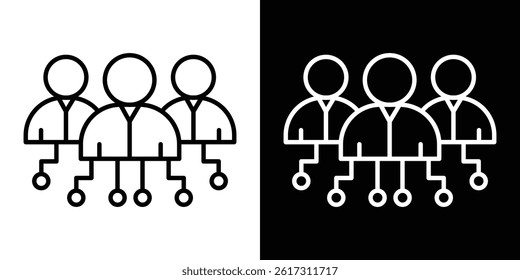 HR strategy icon vector for web and mobile app. Symbol isolated.