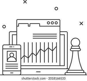 hr strategy Vector Icon Design, Business Strategy Symbol, Marketing plan Sign, administration and operational management Stock illustration, CRM strategic capabilities Concept