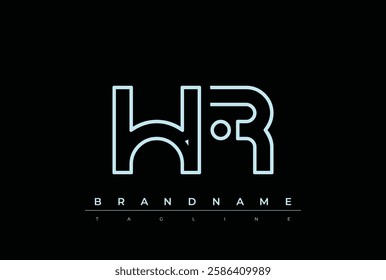 HR Technology Letter Logo Template. This tech letter logo is a graphic mark that uses letters to represent a technology company.