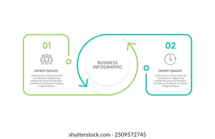 RRHH y Tiempo de Procesos de Negocio. Plantilla de Diseño Infográfico. Presentación de Negocios, Informe, Estrategia y Planificación. Ilustración vectorial.