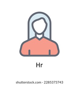 Hr Vector   Fill outline Icons. Simple stock illustration stock