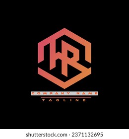 HR vector logo template design
