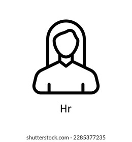 Hr Vector    outline Icons. Simple stock illustration stock