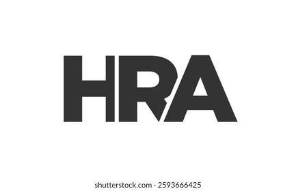 HRA logo design template with strong and modern bold text. Initial based vector logotype featuring simple and minimal typography. Trendy company identity ideal for businesses brand presence.