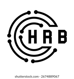 HRB letter design. HRB letter technology logo design. HRB  Monogram logo design for an entrepreneur and business.
