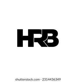 HRB letter monogram logo design vector