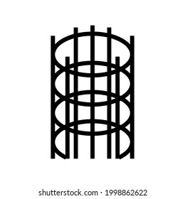 hrb500 rebar Linie Symbol Vektorgrafik. hrb500-Rücktrittszeichen. isoliertes Kontursymbol
