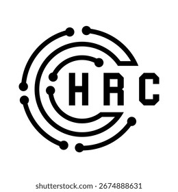 Diseño de letra HRC. Diseño de logotipo de tecnología de letras HRC. Diseño de logo HRC Monogram para un emprendedor y negocio.