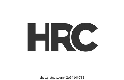 HRC Logo Design-Vorlage mit starkem und modernem Fettdruck. Ursprünglicher Vektor-Logotyp mit einfacher und minimaler Typografie. Trendy Unternehmensidentität ideal für Unternehmen Markenpräsenz.