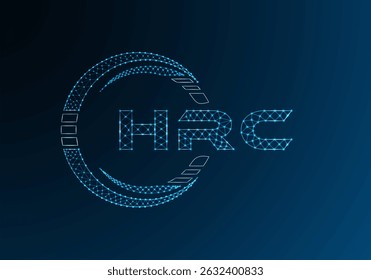 HRC low poly letter logo vector design. HRC lower poly logo design. 