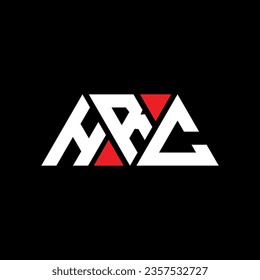 Logo-Design des HRC-Dreiecks mit Dreiecksform. HRC Dreieck Logo Design Monogramm. HRC Dreieck Vektorlogo Vorlage mit roter Farbe. HRC dreieckiges Logo Einfach, elegant und luxuriös.