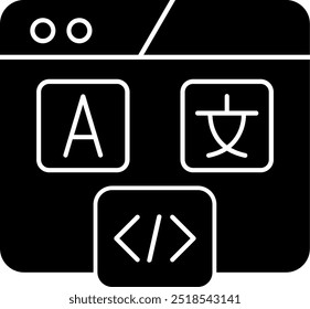 Hreflang Tag Glyph Vector Icon Design