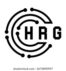 Diseño de carta HRG. Diseño de logotipo de tecnología de letras HRG. Diseño de logo de HRG Monogram para un emprendedor y negocio.