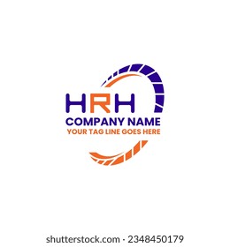Logo de la carta de HRH diseño creativo con gráfico vectorial, logotipo simple y moderno de HRH. Diseño de alfabetos lujosos de HRH  