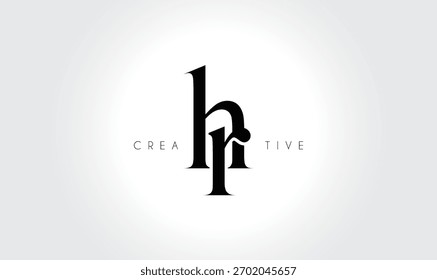 HRhr Elegant Serif Monogram Logo – Luxury Lowercase Typographic Lettermark for Modern Branding